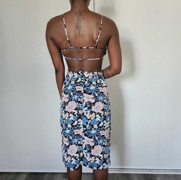 Floral Cami Top and Split Skirt Set - Picture 2 of 3